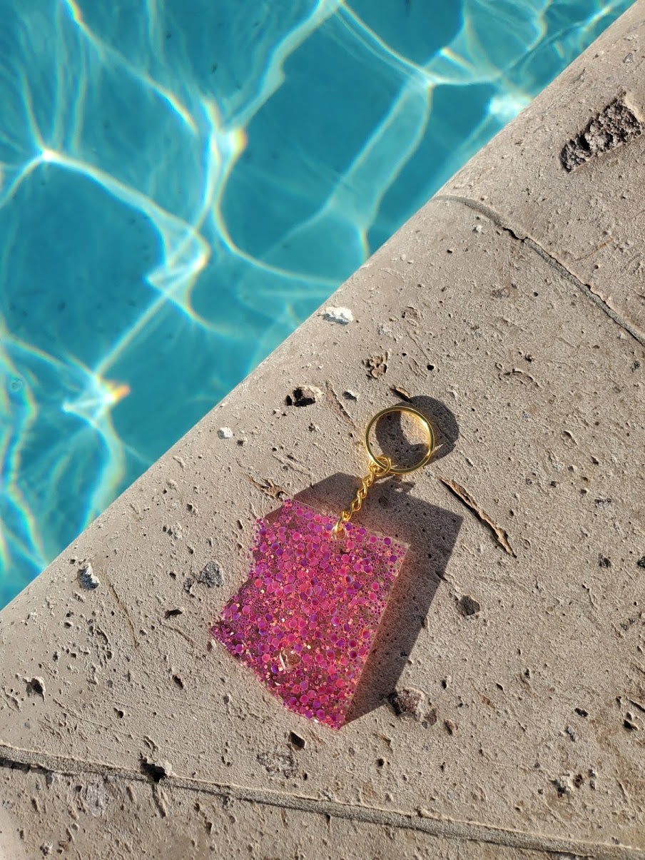 Arizona Pride – Hot Pink Resin Keychain